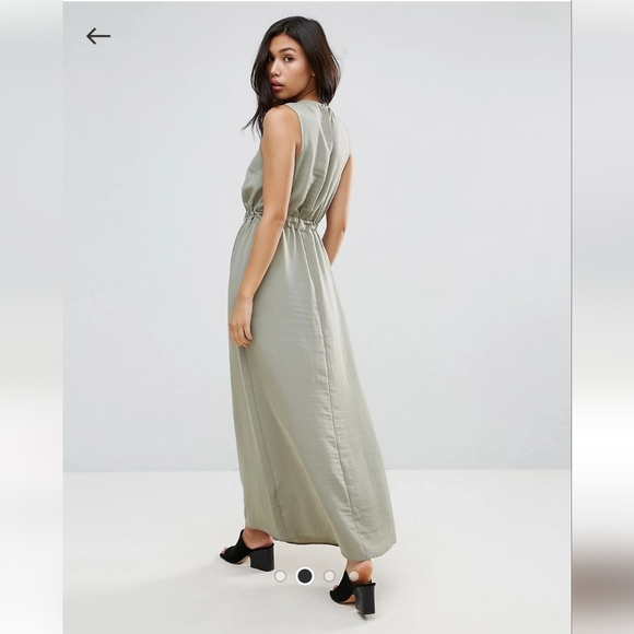 ASOS Eyelet Waist Casual Maxi Dres - Picture 4 of 9